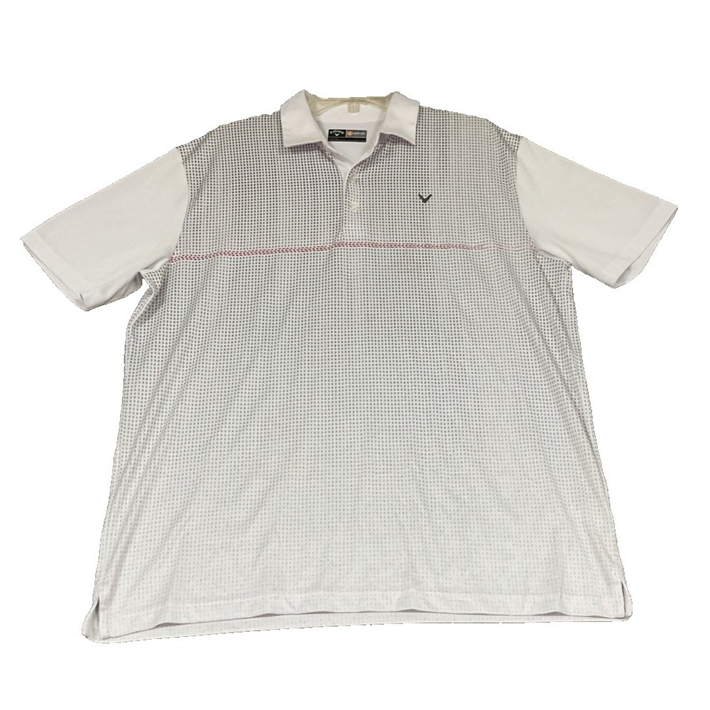 Callaway OPTI-DRI Preppy Graphic Retro Golf Polo Golf Vacation Shirt Men's L